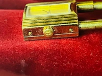Hermès dames padlock horloge - goldplated kelly model - afbeelding 8 van  12