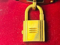 Hermès dames padlock horloge - goldplated kelly model - afbeelding 9 van  12