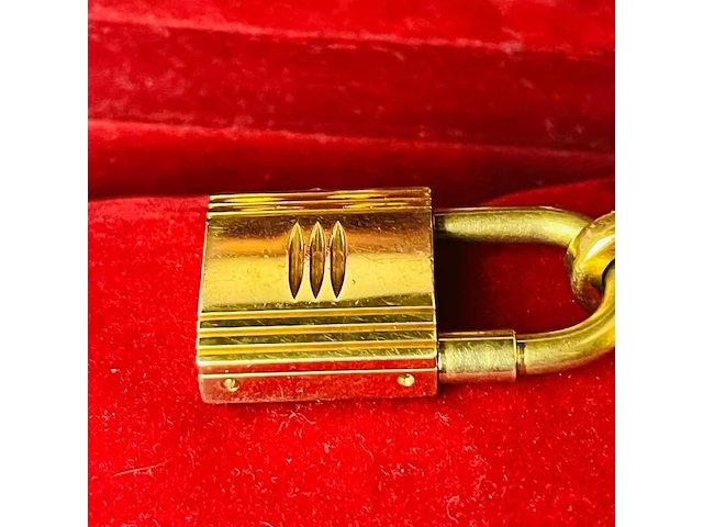 Hermès dames padlock horloge - goldplated kelly model - afbeelding 10 van  12