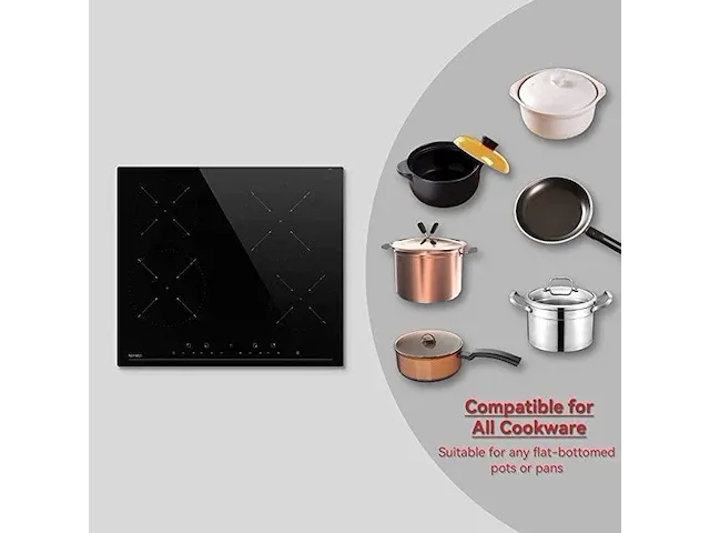 Hermitlux glaskeramische inbouwkookplaat 60 cm - afbeelding 3 van  6