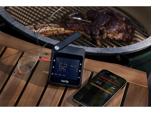 Herqs professional bbq thermometer vleesthermometer met app wifi bluetooth maximaal 6 sondes - afbeelding 2 van  4