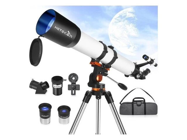 Hetekan telescoop - astronomische refractor - 90mm opening - 700mm brandpuntsafstand - voor alle leeftijden - afbeelding 1 van  2