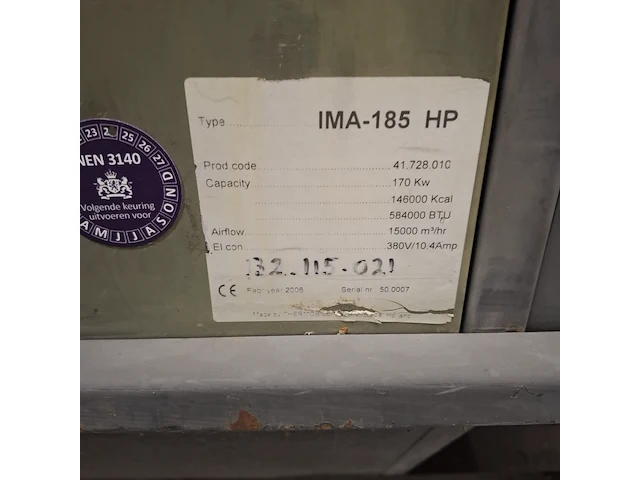 Heteluchtkanon, thermobile, ima-185 hp - afbeelding 16 van  16