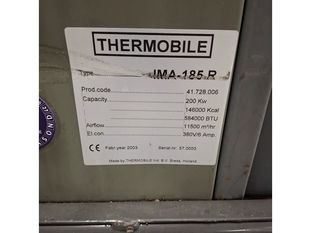 Heteluchtkanon, thermobile, ima-185 r - afbeelding 11 van  12