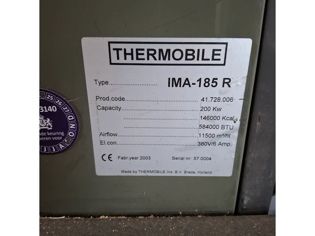 Heteluchtkanon, thermobile, ima-185 r - afbeelding 16 van  17