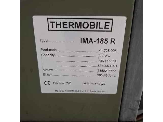 Heteluchtkanon, thermobile, ima-185 r - afbeelding 15 van  17