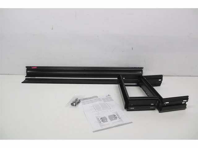 Hettich 1084125 systema top 2000 ophangmappen voor kastwandenbuitenbreedte 10321204 mm kastdiepte 360 mm staal zwart/zilver - afbeelding 4 van  5