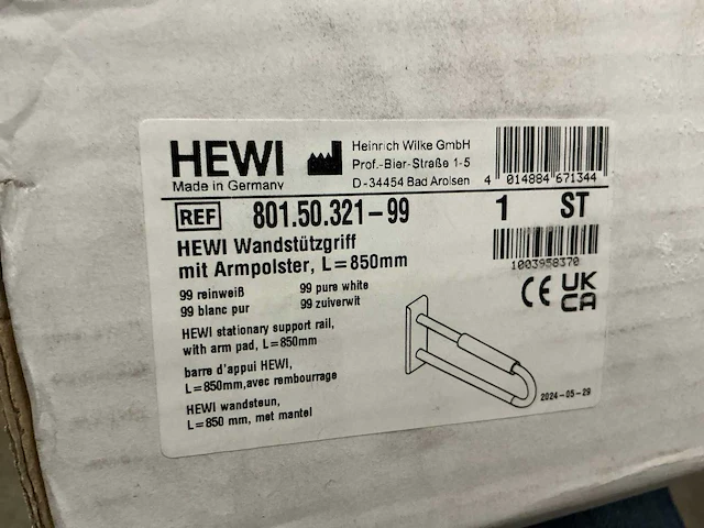 Hewi 801.50.321-99 muurbeugel - afbeelding 2 van  2