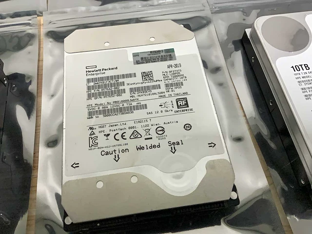 Hewlett packard hdd 3,5” 10tb sas (10x) - afbeelding 3 van  4