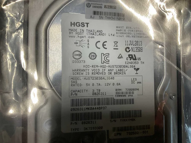 Hgst 3tb harde schijf - afbeelding 1 van  1