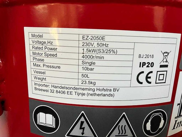 Hh - ez-2050e - mobiele luchtcompressor - afbeelding 3 van  5