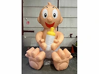 Hh - opblaasbare baby met fles - kiddy ride - afbeelding 2 van  2