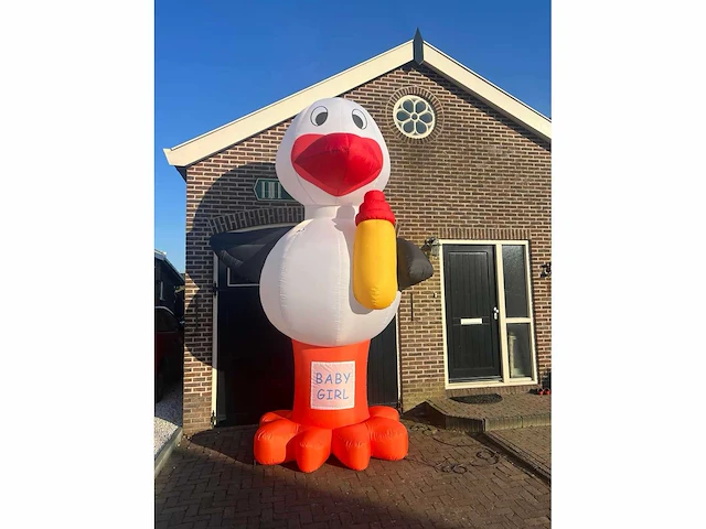 Hh - opblaasbare ooievaar - kiddy ride - afbeelding 2 van  4