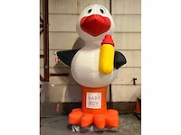 Hh - opblaasbare ooievaar - kiddy ride - afbeelding 4 van  4