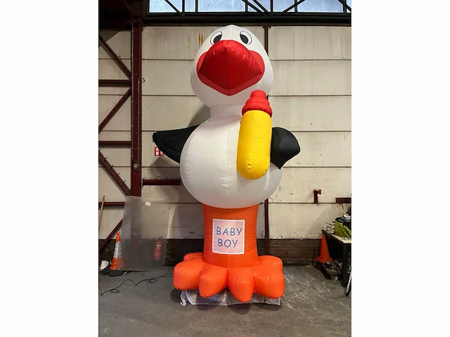 Hh - opblaasbare ooievaar - kiddy ride - afbeelding 3 van  6
