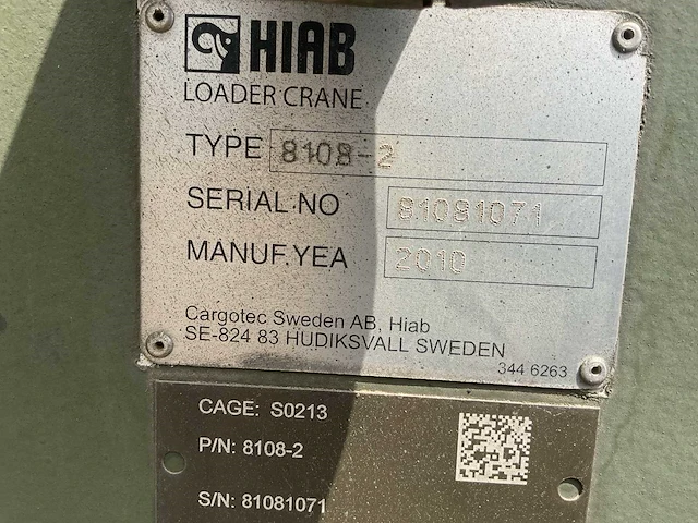 Hiab 8108-2 laadkraan - afbeelding 6 van  6