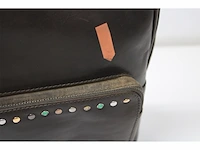 Hide & stitches masterpiece rugzak olijfgroen 100% leer - afbeelding 2 van  2