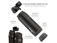Hidrate spark chug slimme waterfles roestvrij staal 946ml led verlichting zwart - afbeelding 4 van  6