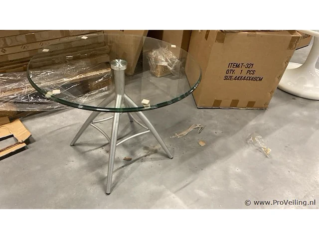 High class coffee table glazen blad 60cm (d) - afbeelding 1 van  5