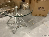 High class coffee table glazen blad 60cm (d)