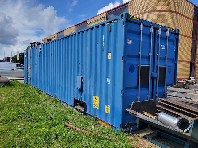 High cube - 40ft werkplaatscontainer met dubbele deuren en afgesloten ruimte - afbeelding 1 van  29