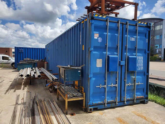 High cube - 40ft werkplaatscontainer met dubbele deuren en afgesloten ruimte - afbeelding 24 van  29