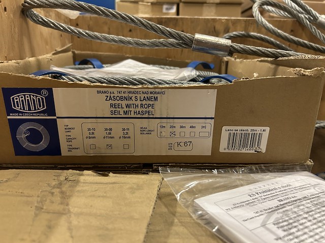 Hijskabel met haspel 30,00/1,6t - 20m brano - afbeelding 5 van  6