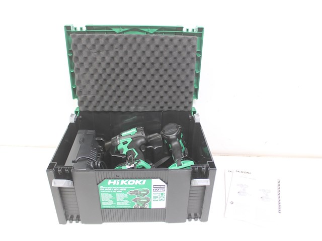 Hikoki combo-kit accuboormachine + slagmoersleutel kc18de-2 + 2x accu's bsl36a18 - afbeelding 2 van  2