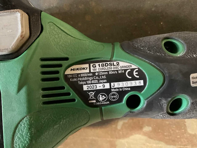 Hikoki g18dsl2 haakse slijpmachine - afbeelding 3 van  3