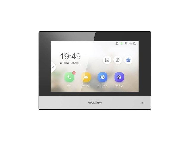 Hikvision ds-kh6320-wte1/eu 7 inch monitor per videotelefoon, wifi zwart - afbeelding 1 van  3