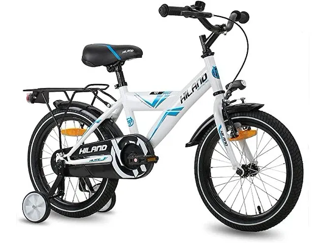 Hiland kinderfiets 18" zwart/wit - afbeelding 1 van  5