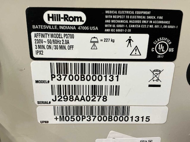 Hill-rom - affinity 4 p3700 - bevalbed - afbeelding 6 van  6