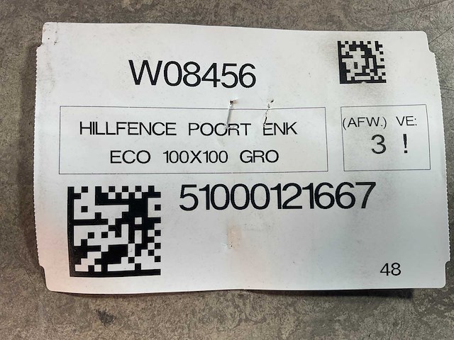 Hillfence - eco-line - enkele poort metaal 100x100 cm groen (3x) - afbeelding 4 van  12