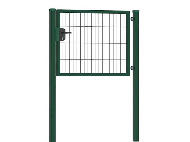 Hillfence - eco-line - enkele poort metaal 100x100 cm groen (3x) - afbeelding 1 van  12