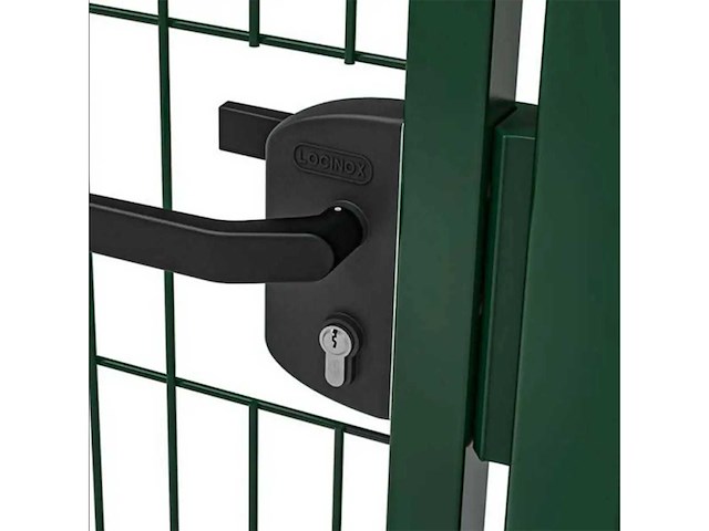 Hillfence - eco-line - enkele poort metaal 100x100 cm groen (3x) - afbeelding 5 van  12