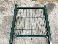 Hillfence - eco-line - enkele poort metaal 100x100 cm groen (3x) - afbeelding 7 van  12