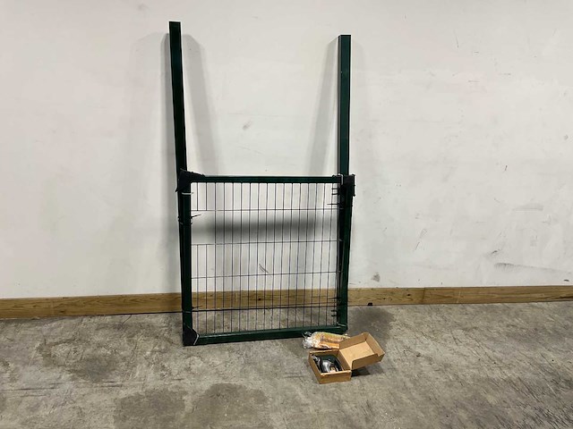 Hillfence - eco-line - enkele poort metaal 100x100 cm groen (3x) - afbeelding 8 van  12