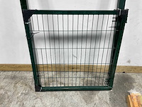 Hillfence - eco-line - enkele poort metaal 100x100 cm groen (3x) - afbeelding 9 van  12