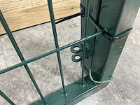 Hillfence - eco-line - enkele poort metaal 100x100 cm groen (3x) - afbeelding 10 van  12