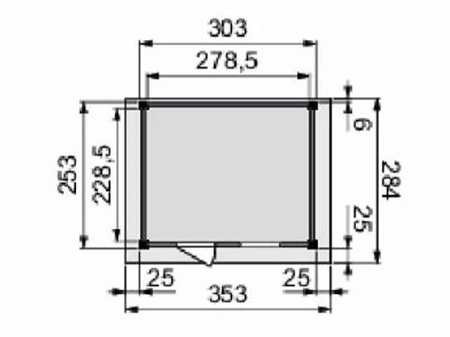 Hillhout - bonte specht - tuinhuis 300x250x260 cm - afbeelding 3 van  6