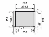 Hillhout - bonte specht - tuinhuis 300x250x260 cm - afbeelding 3 van  6