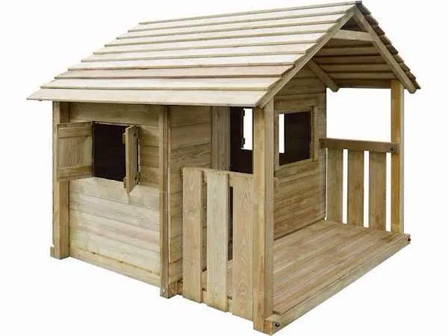 Hillhout - speelhuisje 190x180x150 cm - afbeelding 1 van  6