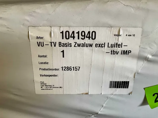 Hillhout - zwaluw - tuinhuis met luifel 700x300x260 cm - afbeelding 5 van  6