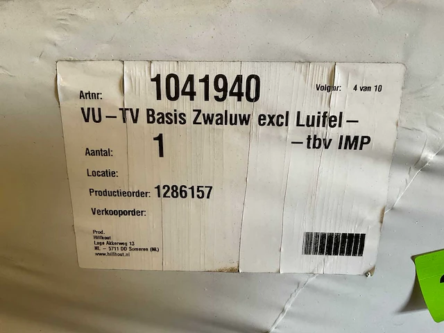 Hillhout - zwaluw - tuinhuis met luifel 700x300x260 cm - afbeelding 5 van  6
