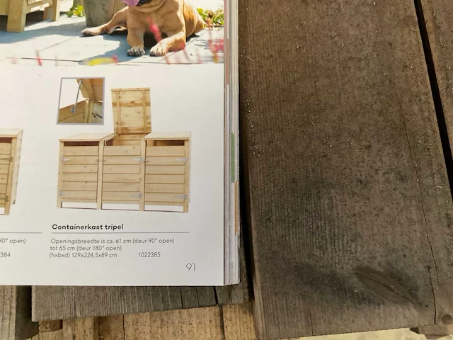 Hillhout containerkast tripel geïmpregneerd vuren - afbeelding 2 van  8