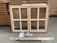 Hillhout dubbelvleugel raam 130x98cm - afbeelding 1 van  4