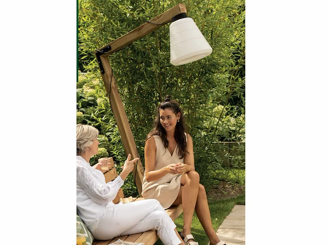 Hillhout flora buitenlamp 200cm e27 (2x) - afbeelding 4 van  5