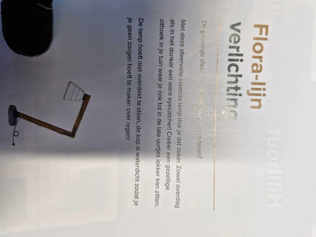 Hillhout flora buitenlamp 200cm e27 (2x) - afbeelding 5 van  5