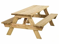 Hillhout picknick tafel familie tuinmeubel toebehore - afbeelding 1 van  6