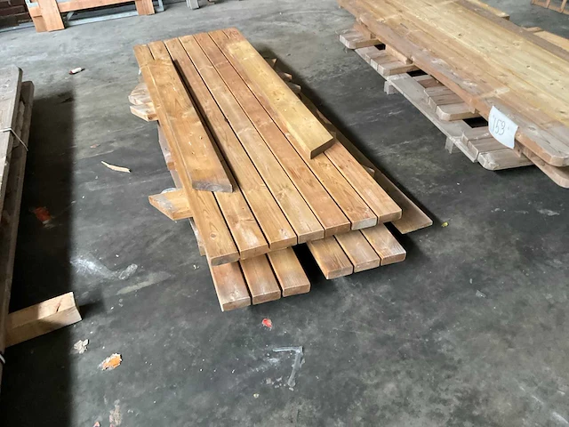 Hillhout picknick tafel familie tuinmeubel toebehore - afbeelding 2 van  6